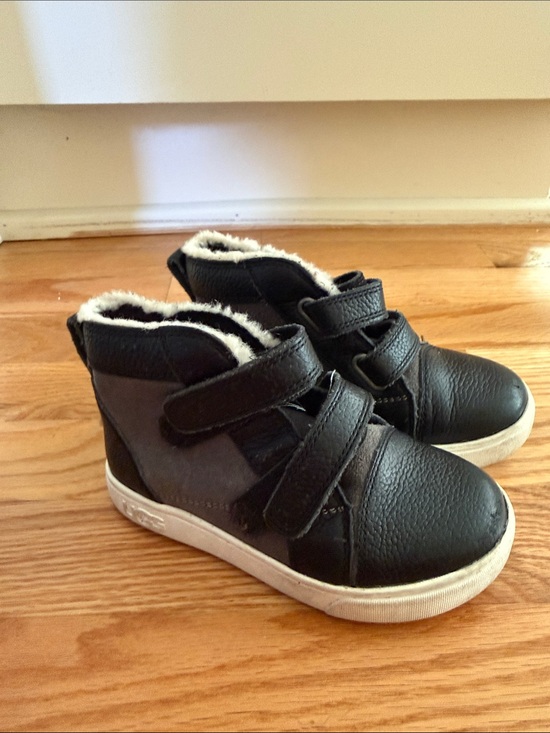 UGG Other - UGG Kids Black and White Faux-Fur High-Top Sneakers